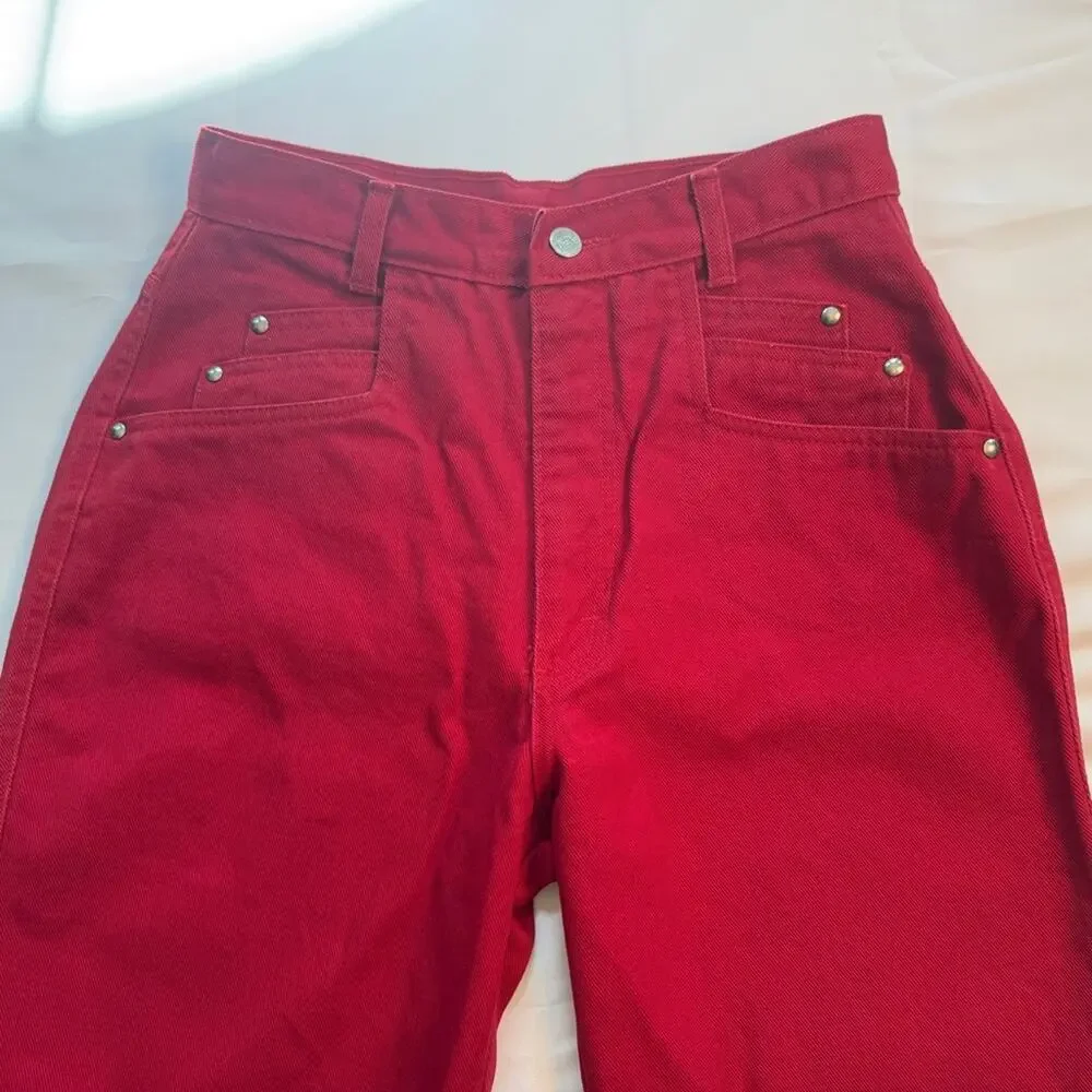 ROPER Vintage Red High Rise Western Jeans - Size 11 - Made in USA - Picture 3 of 14